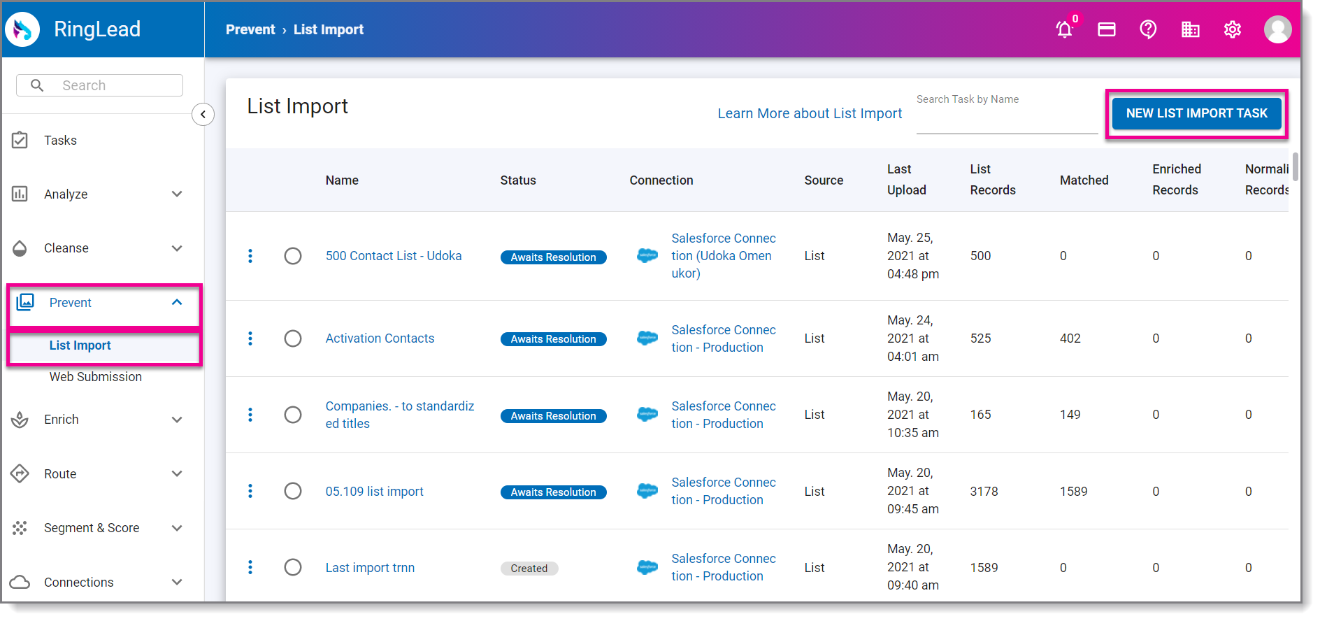 How to Populate a Salesforce Campaign with RingLead List Import
