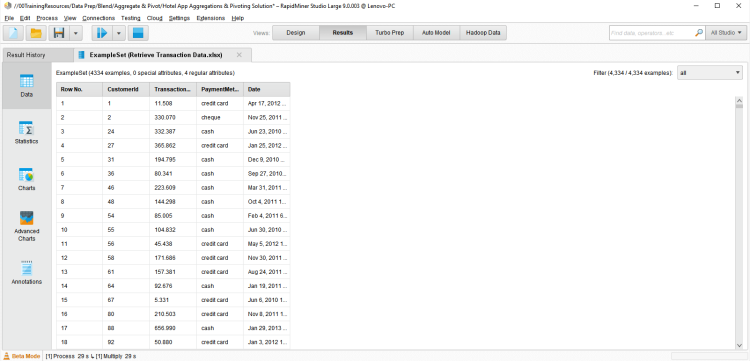 Open Rmp File XML View | RapidMiner Studio