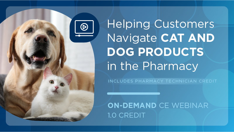 Helping Customers Navigate Cat and Dog Products in the Pharmacy (Pharmacist Credit)