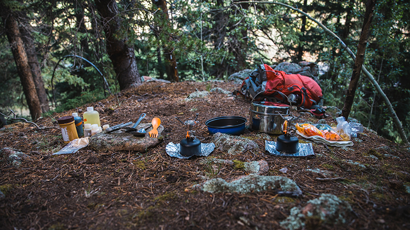 hiking cooking